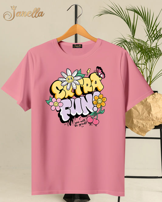 FUN - تيشيرت قطن اللوان متعددة