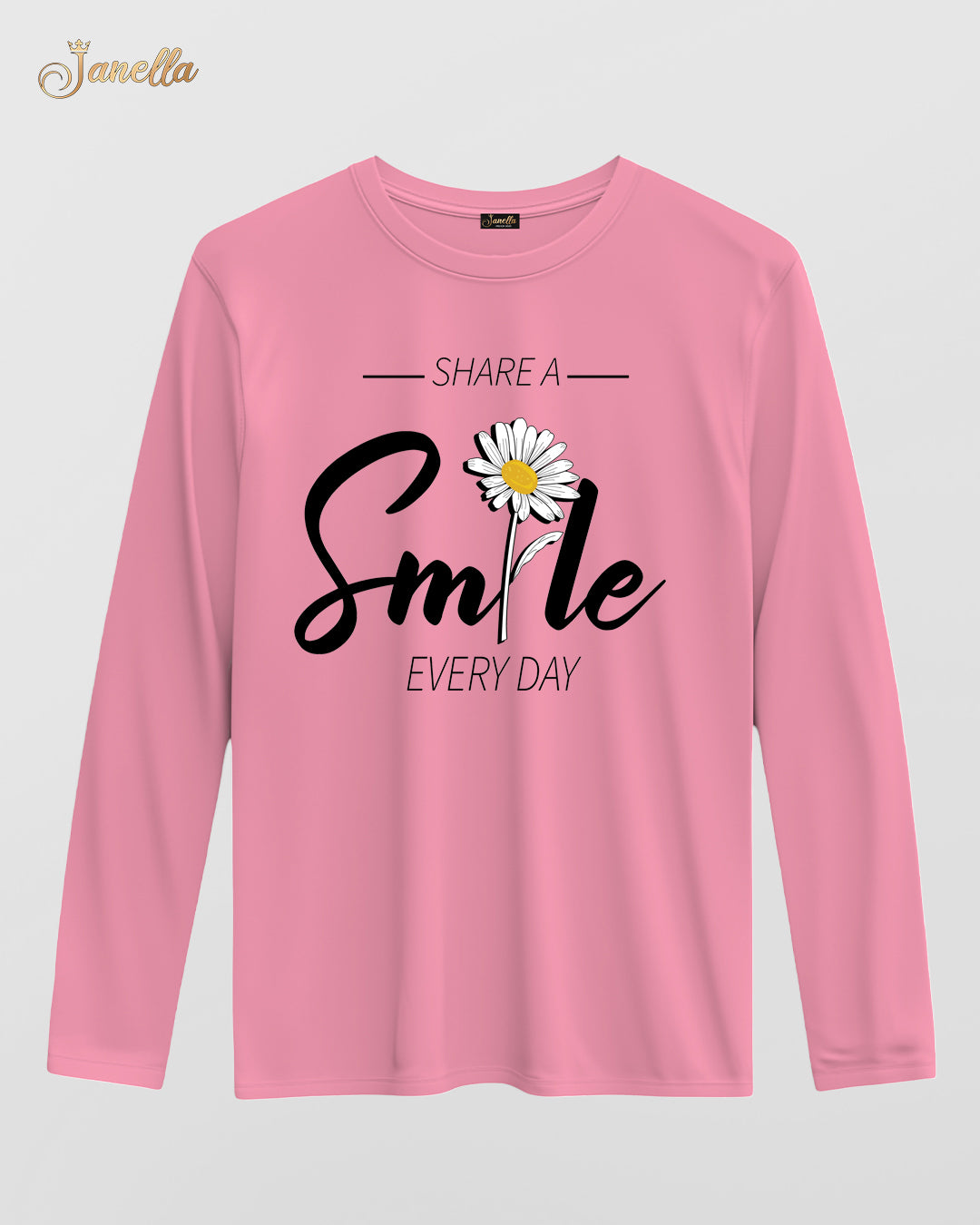 Smile - تيشيرت قطن كم