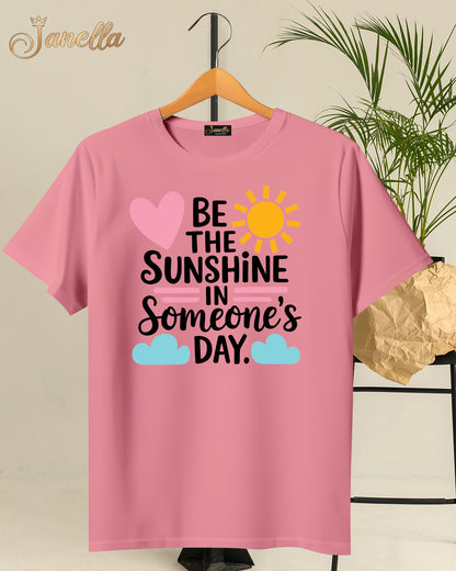 Sunshine- تيشيرت قطن اللوان متعددة