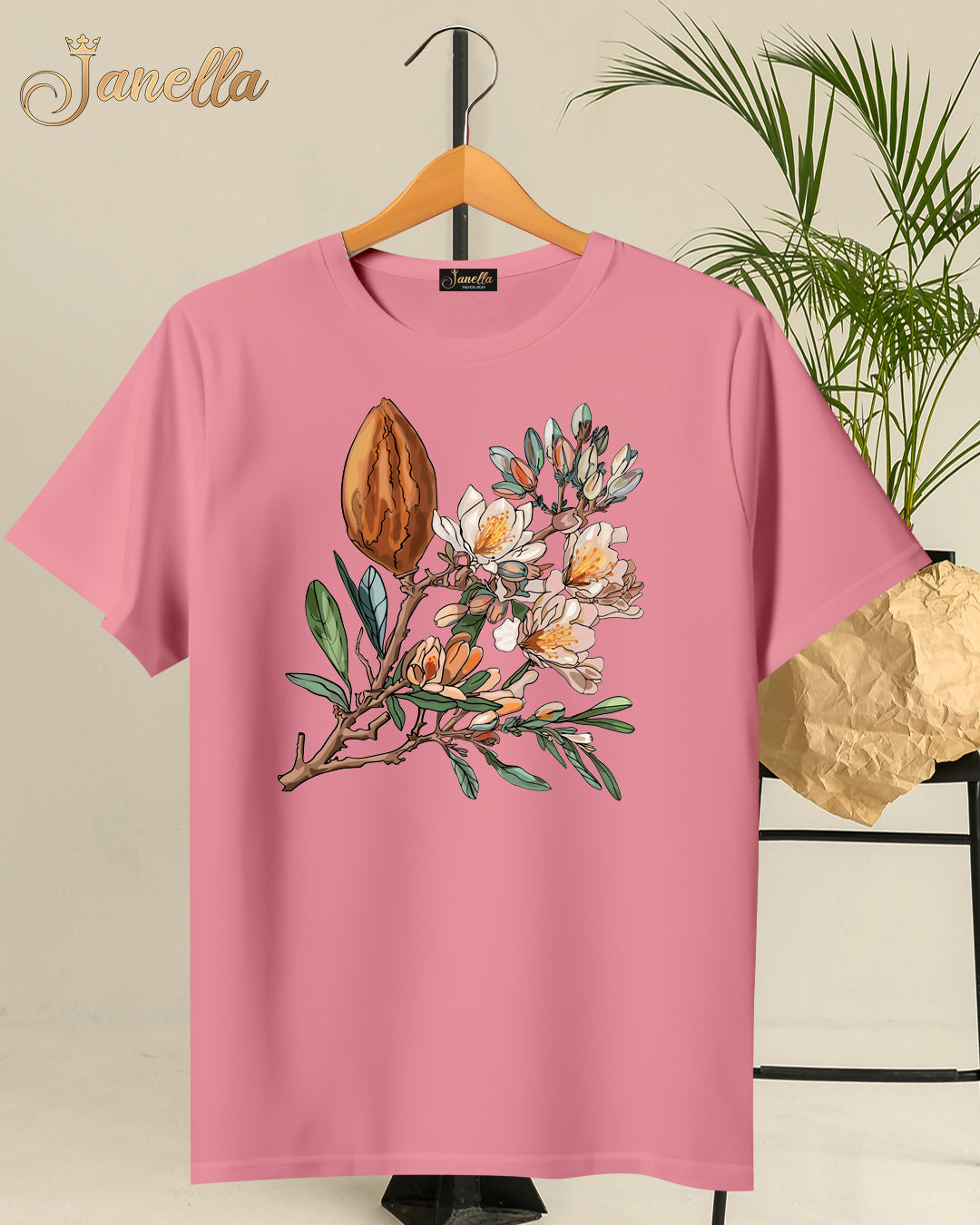 Flowers - تيشيرت قطن اللوان متعددة