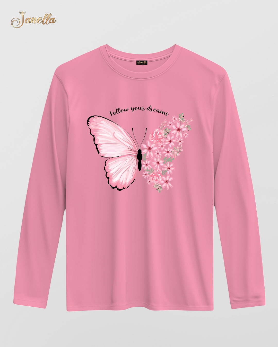 Butterfly - تيشيرت قطن كم