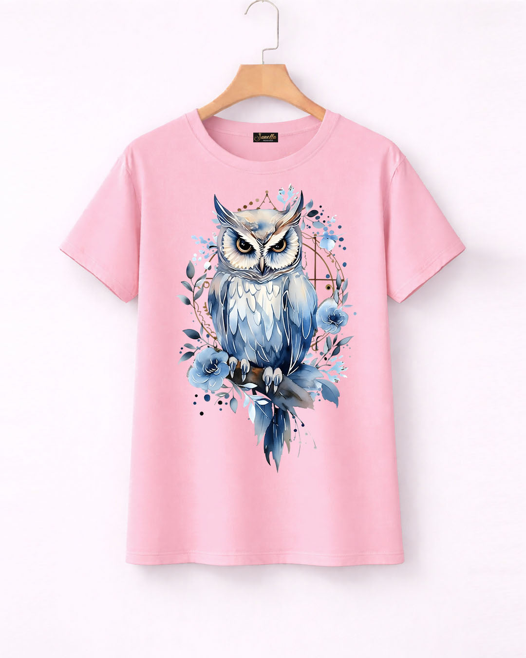 Snow OWL - تيشيرت قطن نص كم