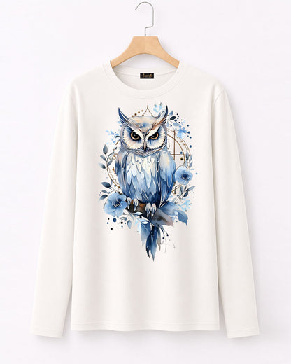 Snow OWL - تيشيرت قطن كم
