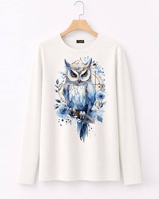 Snow OWL - تيشيرت قطن كم