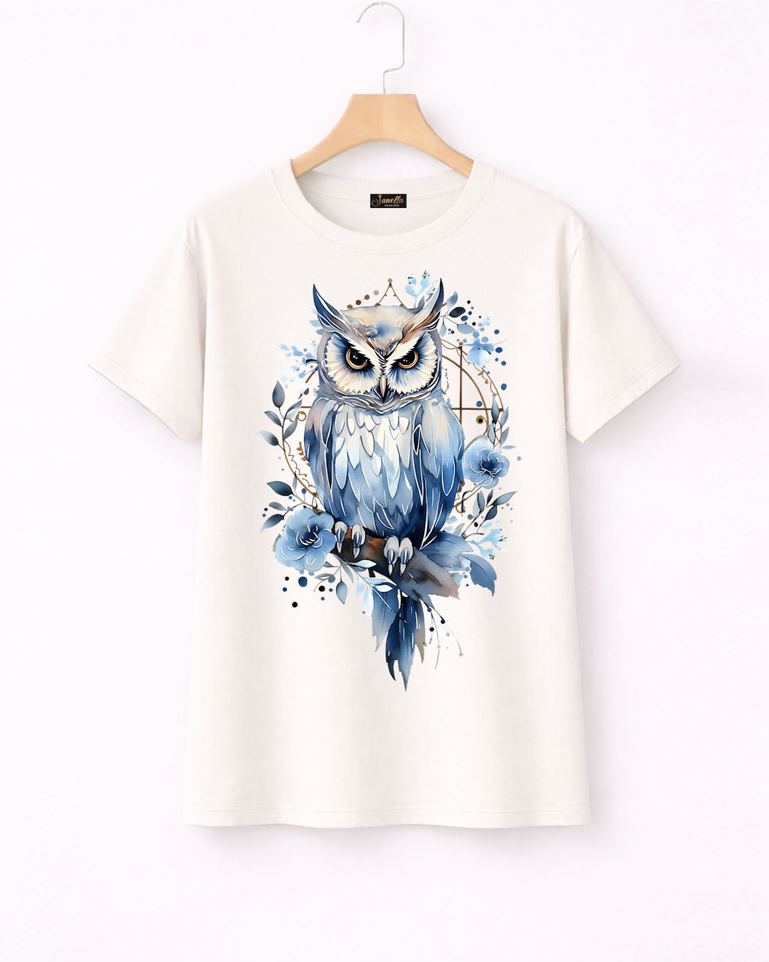 Snow OWL - تيشيرت قطن نص كم