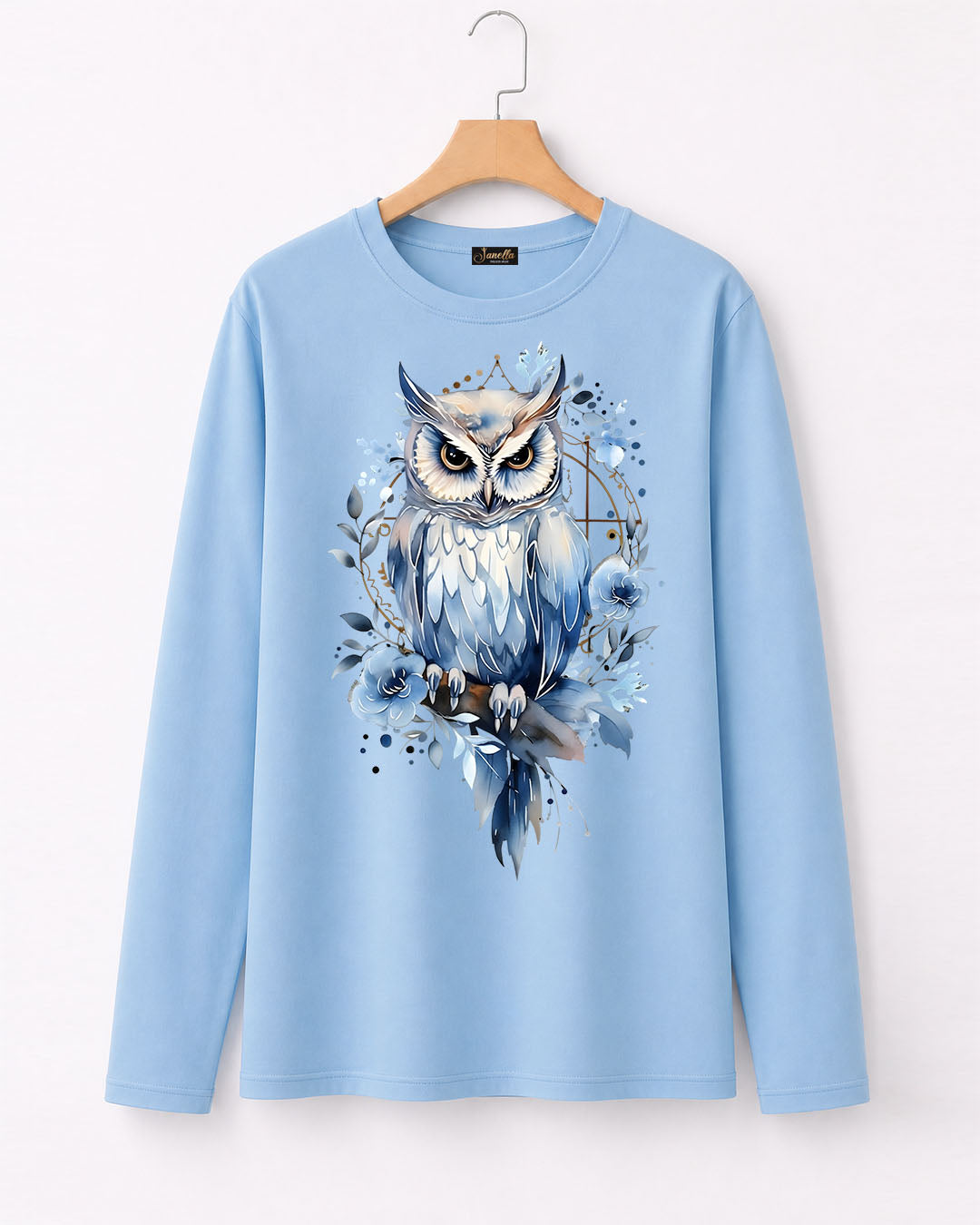 Snow OWL - تيشيرت قطن كم