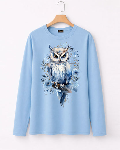 Snow OWL - تيشيرت قطن كم