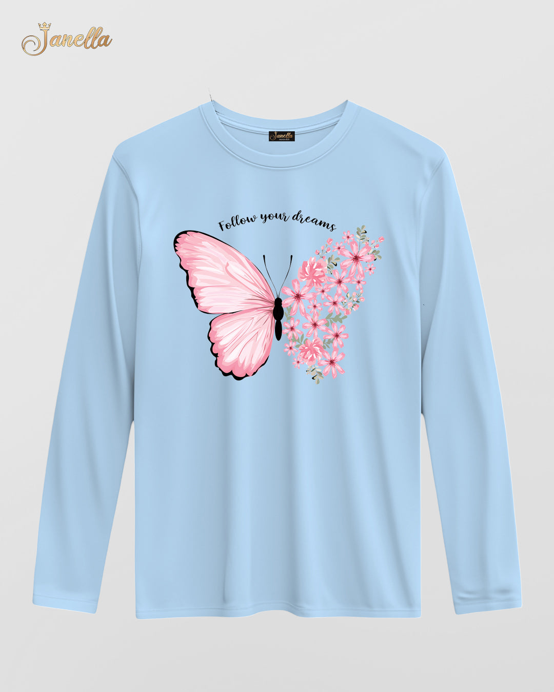 Butterfly - تيشيرت قطن كم