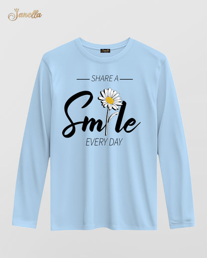 Smile - تيشيرت قطن كم