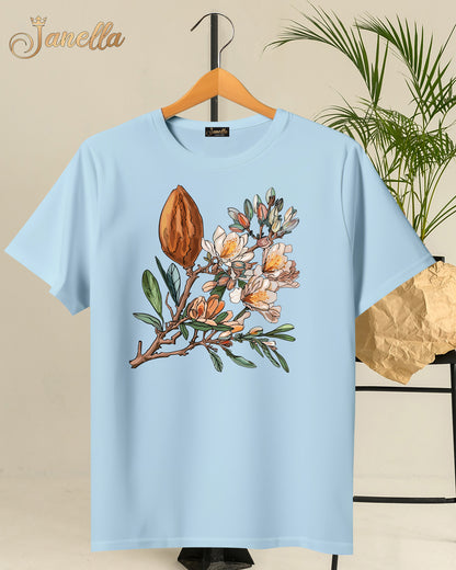 Flowers - تيشيرت قطن اللوان متعددة