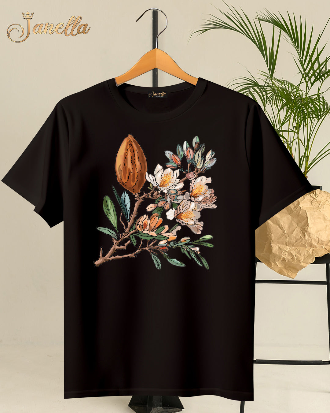 Flowers - تيشيرت قطن اللوان متعددة