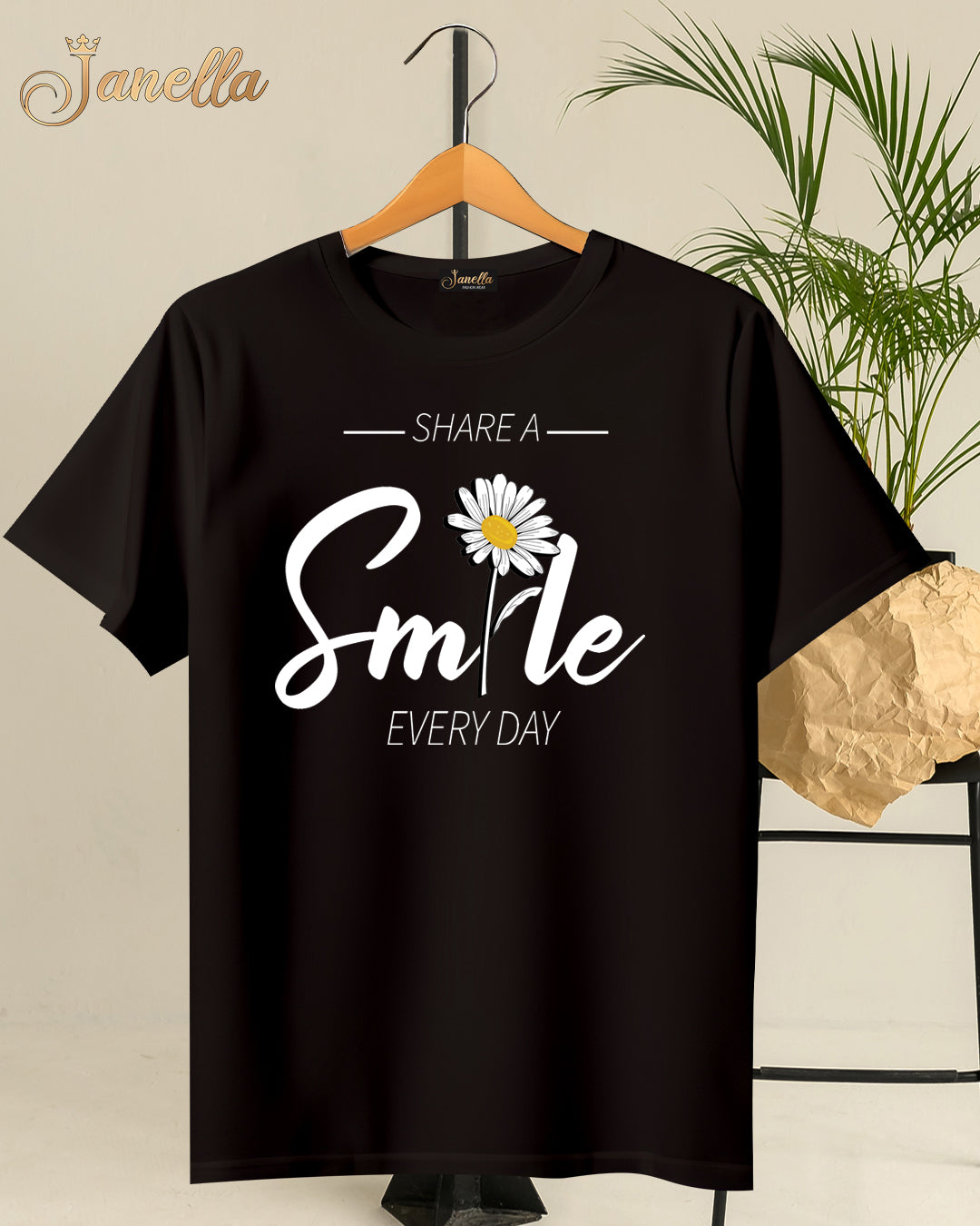 Smile - تيشيرت قطن اللوان متعددة