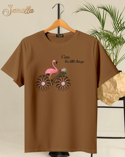 FLAMINGO - تيشيرت قطن اللوان متعددة