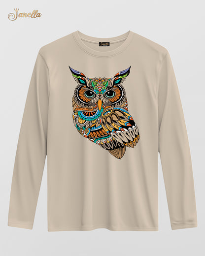 OWL - تيشيرت قطن كم