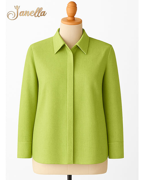 قميص كتان سادة - لون بستاج