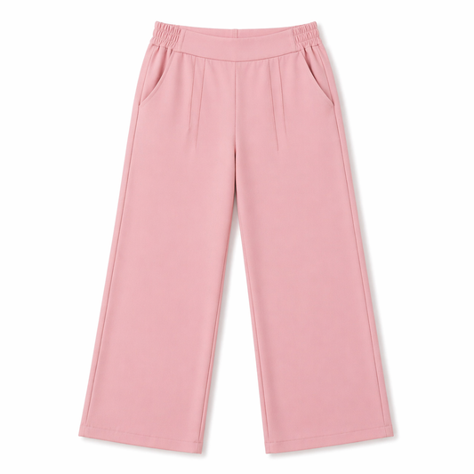 بنطلون روزالين وايد ليج لون بينك