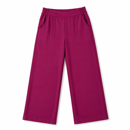 بنطلون روزالين وايد ليج لون نبيتي